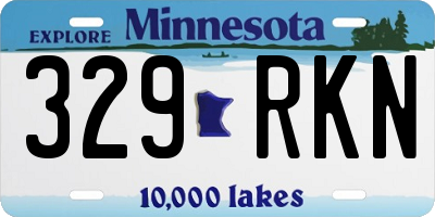 MN license plate 329RKN