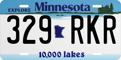MN license plate 329RKR