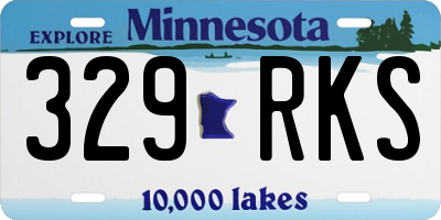 MN license plate 329RKS
