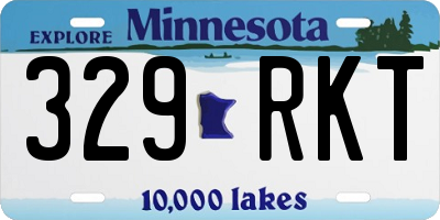 MN license plate 329RKT