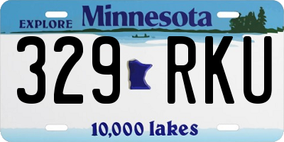 MN license plate 329RKU
