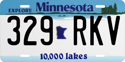 MN license plate 329RKV