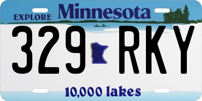 MN license plate 329RKY