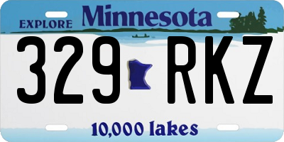 MN license plate 329RKZ