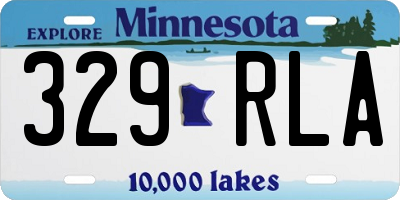 MN license plate 329RLA