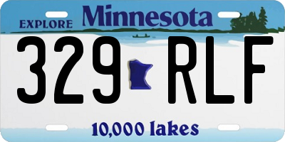 MN license plate 329RLF