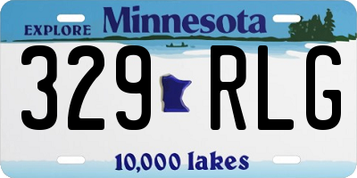 MN license plate 329RLG