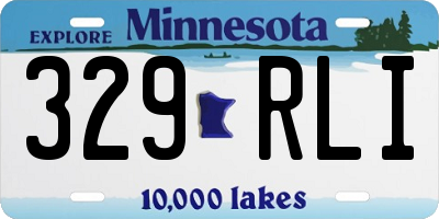 MN license plate 329RLI