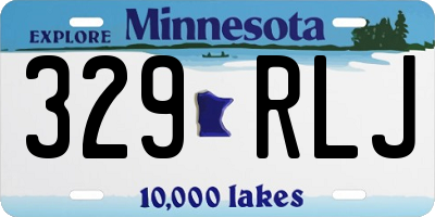 MN license plate 329RLJ