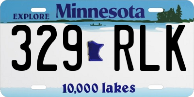 MN license plate 329RLK