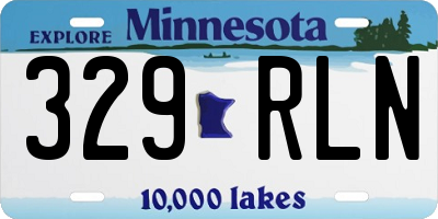 MN license plate 329RLN