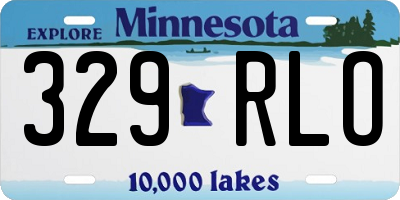 MN license plate 329RLO