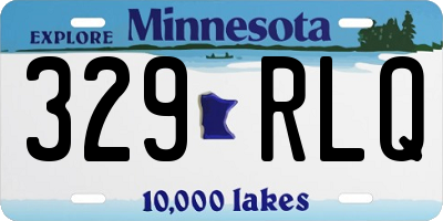 MN license plate 329RLQ