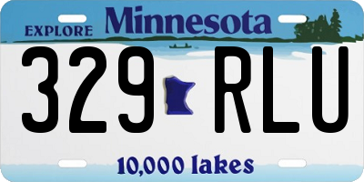 MN license plate 329RLU