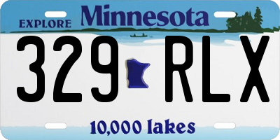 MN license plate 329RLX