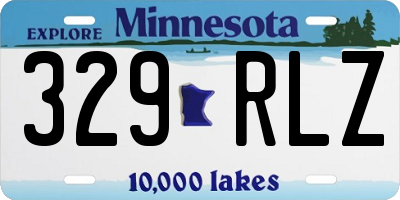 MN license plate 329RLZ