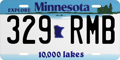 MN license plate 329RMB