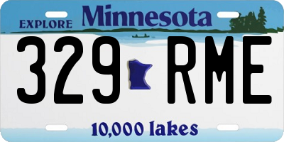 MN license plate 329RME