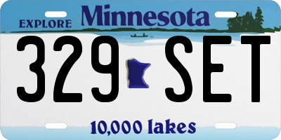 MN license plate 329SET