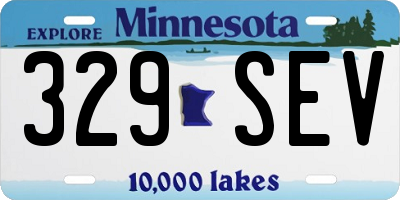 MN license plate 329SEV