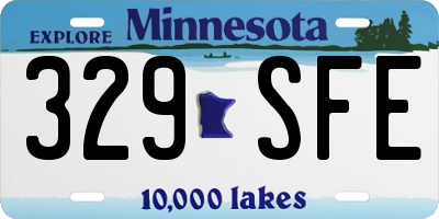 MN license plate 329SFE