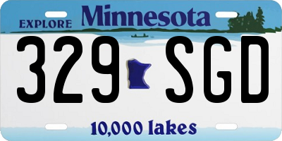 MN license plate 329SGD