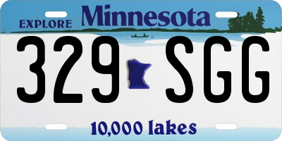 MN license plate 329SGG