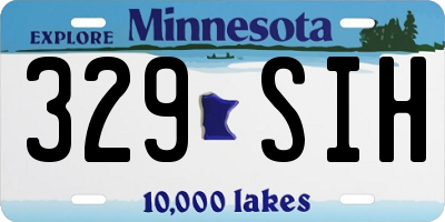 MN license plate 329SIH