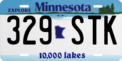 MN license plate 329STK