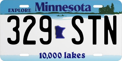 MN license plate 329STN
