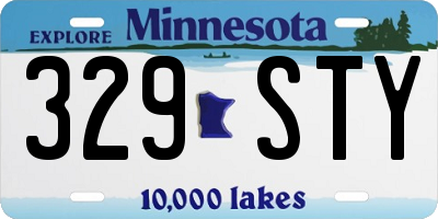 MN license plate 329STY