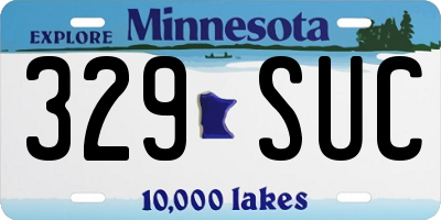 MN license plate 329SUC