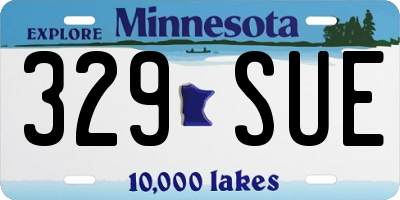 MN license plate 329SUE