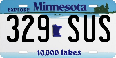 MN license plate 329SUS