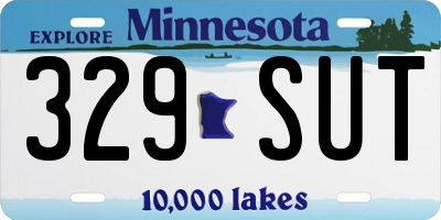 MN license plate 329SUT
