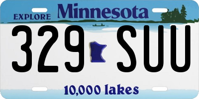 MN license plate 329SUU