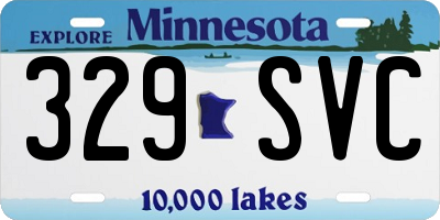 MN license plate 329SVC