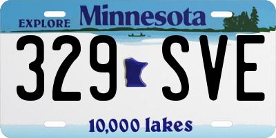 MN license plate 329SVE