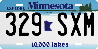MN license plate 329SXM
