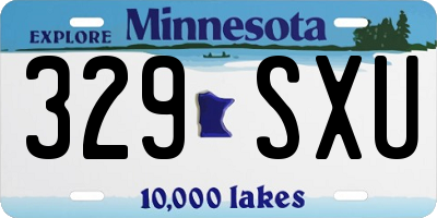 MN license plate 329SXU