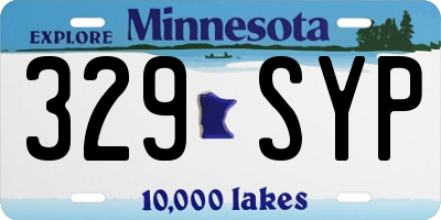 MN license plate 329SYP