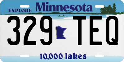 MN license plate 329TEQ