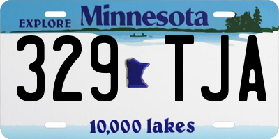 MN license plate 329TJA