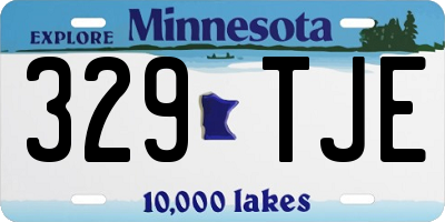 MN license plate 329TJE