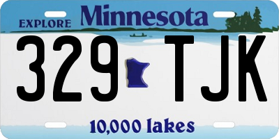 MN license plate 329TJK