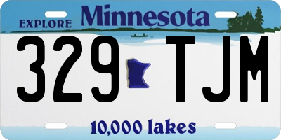 MN license plate 329TJM