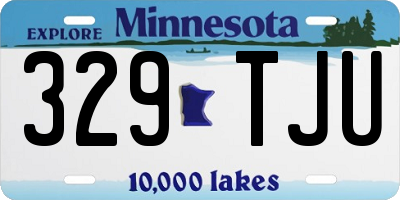 MN license plate 329TJU