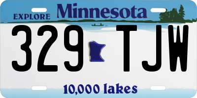MN license plate 329TJW