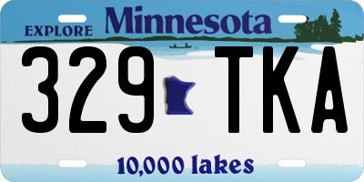 MN license plate 329TKA