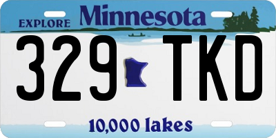MN license plate 329TKD